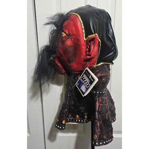 Mario Chiodo 2004 Warlock Devil Latex Mask Viking Satan Evil Over Head Shoulders - Picture 3 of 10